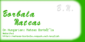 borbala mateas business card